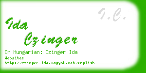 ida czinger business card